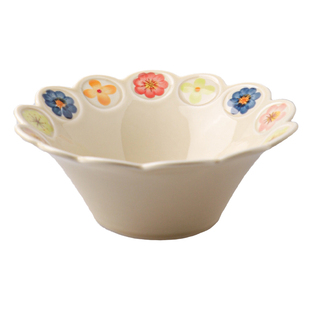 舍里浮雕釉下彩陶瓷碗碟餐具家用高颜值小碗米饭碗面碗沙拉碗餐盘