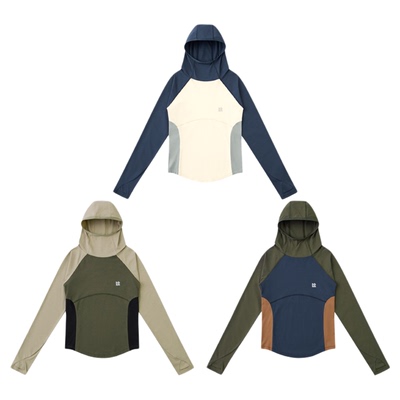 TreesOutside for girl原纱防晒透气5A抗菌易去污修身连帽长袖女