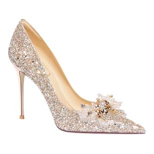 HolyRose【玉兰花开】婚鞋女新娘秀禾婚纱两穿礼服高跟鞋平时可穿