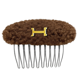 韩系毛绒金标齿梳刘海夹发夹女前额边夹侧边倒插梳高颅顶发卡碎发