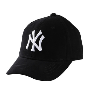 春秋季婴儿宝宝帽子儿童棒球帽男女童鸭舌帽休闲ny字母潮纯棉黑色