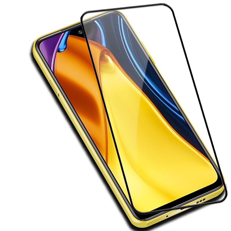 适用于POCO M3Pro(5G)钢化膜小米M2103K19PG全屏细黑边大视窗无白边手机钻石膜高清抗指纹护眼蓝光屏幕保护膜