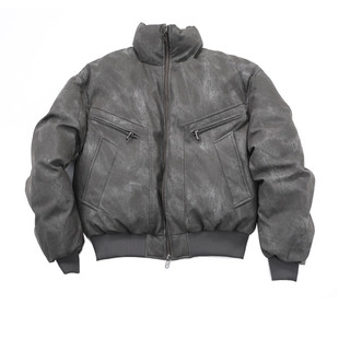 飞行夹克式棉衣男装冬季加厚防麂皮绒外套高级感痞帅潮流立领棉服