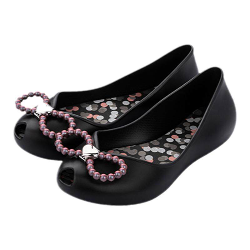 zaxy2023夏秋季新款梅丽莎副牌凉鞋大童女童包头鱼嘴鞋平底鞋单鞋