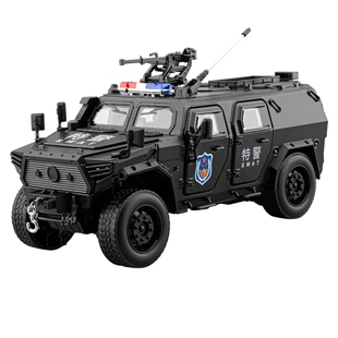 1:20大号东风猛士警车合金车模仿真装甲越野车军车汽车模型玩具车