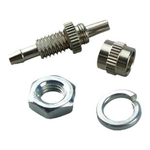 点胶针头针筒接气管转接头全金属穿板转接头可固定直通鲁尔公母头