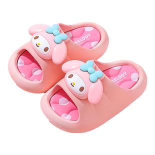 三丽鸥儿童拖鞋女童夏季2025新款室内防滑亲子美乐蒂凉拖女孩可爱