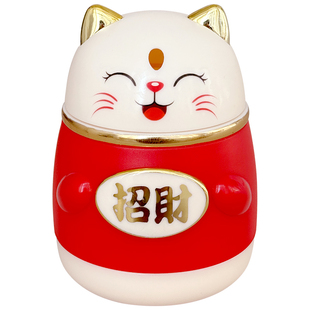 牙签罐自动弹出高颜值高档家用个性创意招财猫网红牙签筒牙签家用