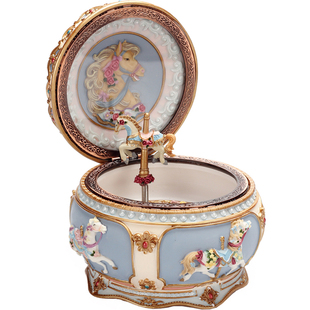 LOTS旋转木马宝盒音乐盒八音盒复古公主少女心情人节生日礼物女生