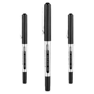 得力直液式走珠笔中性笔签字笔黑色红色蓝色水笔宝珠笔学生办公