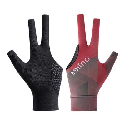 台球手套露三指高弹透气轻薄排汗斯诺克桌球防滑设计单只装男女款