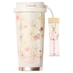 GERM樱花保温杯女生2025新款水杯吸管杯七夕节送女友礼物生日