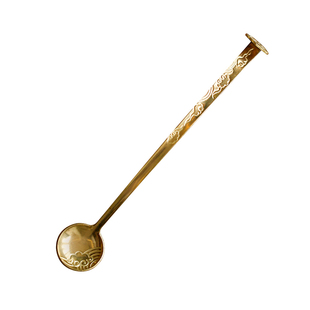 问心堂文房四宝黄铜如意小铜勺水盂砚台磨墨加水书法专用研墨水勺