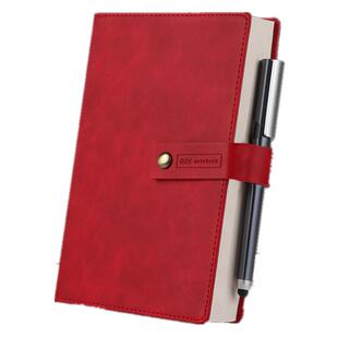 勤得利笔记本子商务红色皮面a5办公记事本笔记本b5工作记录本加厚本子日记本简约超厚大学生封面刻字定制logo