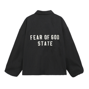 FEAR OF GOD美式高街FOG贴布刺绣ESSENTIALS男女宽松风衣夹克外套