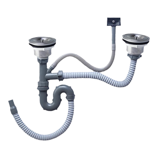 厨房洗菜盆洗碗池双槽下水管道套装下水器排水管防臭全套配件大全