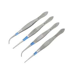 金钟眼科镊子无镀层WD直型弯型有齿有钩眼用镊10cm双眼皮镊子手术