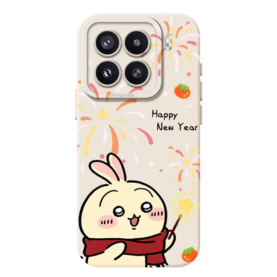 适用chiikawa手机壳情侣新年烟花