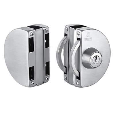 免开孔玻璃门锁钢化推拉门锁