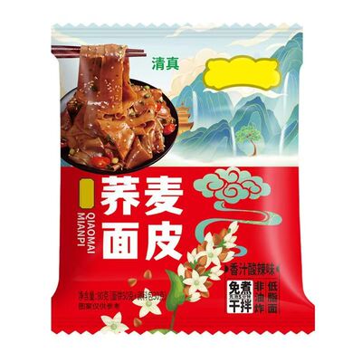 【10袋装】推荐味小忆荞麦面皮红油味麻酱面皮整箱凉皮清真