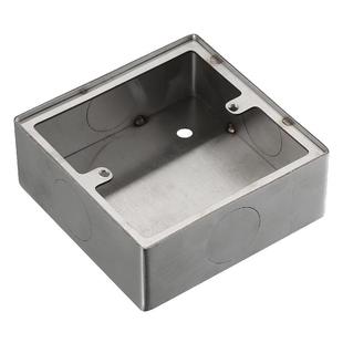 86不锈钢明盒插座面板金属明装底盒墙壁开关底座盒接线盒地插底盒