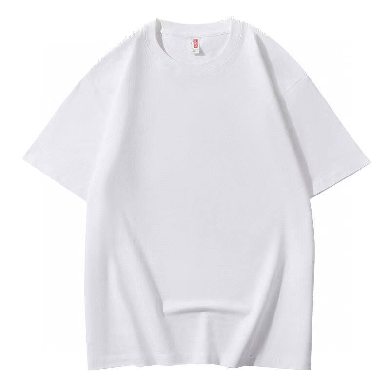 MUDO100%新疆长绒棉230G重磅全棉T恤衫纯色百搭短袖男女夏季