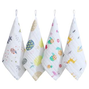 婴儿纯棉纱布口水巾洗脸专用超软小方巾汗巾毛巾儿童幼儿宝宝用品