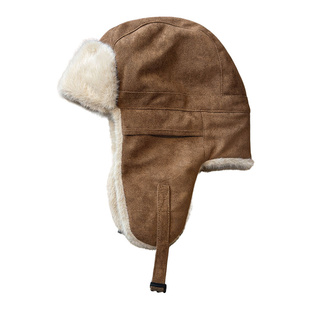 皮毛一体加厚毛绒绒雷锋帽子男女冬季骑车保暖护耳东北防寒滑雪帽