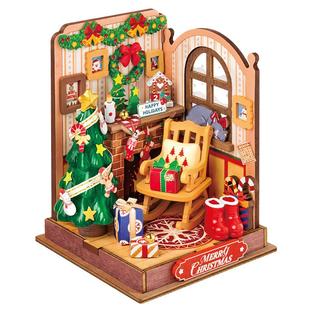 rolife若来DIY手工小屋圣诞迷你微缩模型立体拼图拼装积木礼物女