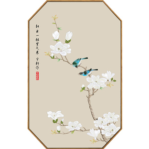 新中式挂画古风装饰画客厅茶室饭店背景墙字画玄关餐厅中国风壁画