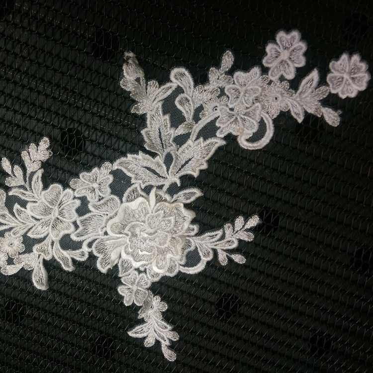 婚纱布料蕾丝绣花婚纱蕾丝视觉激光切割机布料激光切割机