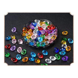 彩色水晶元宝琉璃七彩小元宝摆件招财聚宝盆装饰客厅乔迁开业礼品