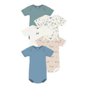 【2026春夏新品】法国Petitbateau小帆船婴幼儿包屁衣5件装A0FNW