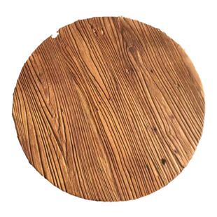 风化老榆木实木圆形台面定制圆桌面板原木折叠圆桌面小茶几圆盘面