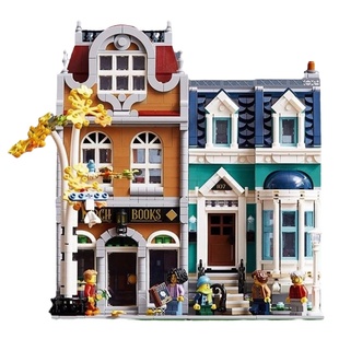 侦探社转角咖啡巴黎餐厅集会广场城市街景系列酒店房子拼装积木