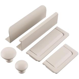 隐形柜门拉手免打孔榻榻米折叠抽屉拉手衣柜门纽扣小拉手把手大全