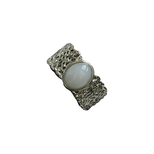 古着vintgae复古Texture elliptical gemstone ring戒指