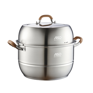 爱仕达蒸锅全304不锈钢家用三层蒸锅电磁炉燃气2025新款蒸煮汤锅