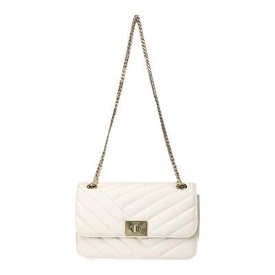 COOGI真皮链条菱格小方包斜挎包