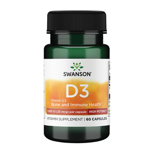 Swanson斯旺森活性维生素d3胶囊1000IU 美国进口VD3维d25mcg