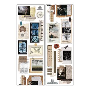 蔷薇海洋 影像诗集雾面PET胶带 轻复古素材M5手帐diy装饰拼贴画