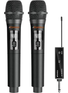 Sansui/山水 K1 家用无线话筒麦克风Ktv专用K歌U段调频带接收器