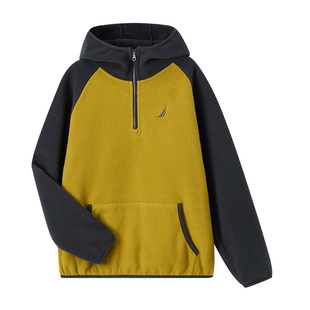 【抗菌自发热】NAUTICA/诺帝卡童装男童女童摇粒绒连帽卫衣秋冬季