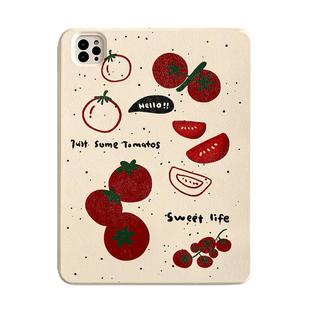 卡通泼墨番茄可拆分适用ipad11保护壳磁吸分离mini7新款ipad10苹果平板保护套air7防摔720°旋转笔槽11寸