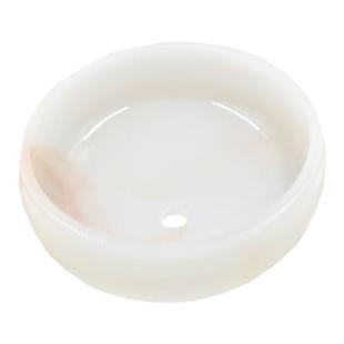 灯具配件大全玻璃仿玉石半圆底盘单独灯罩替代光源底碗保护外壳罩