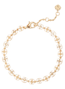 HERBE合璧 白瓷柿蒂纹样手链东方白手饰手工拉丝小众时尚百搭女款