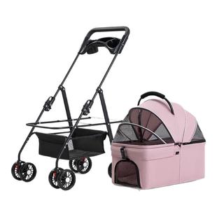 宠物推车狗狗猫咪泰迪外出小型轻便可折叠分离式手推车户外小推车