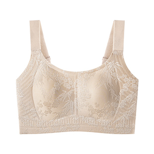 内衣女士胸大显小夏季薄款收副乳2025兔耳朵32A抗菌无钢圈文胸罩