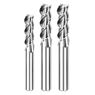 60度铝用铣刀3刃高光镜面加长数控cnc铝合金专用三刃钨钢合金铣刀