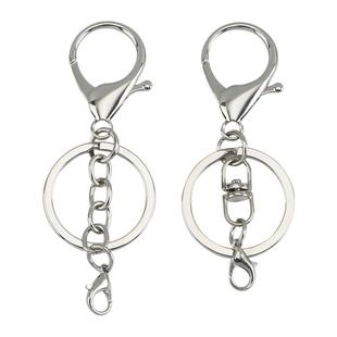 恩典辅料 银色龙虾扣钥匙扣配件三件套diy环圈锁匙扣挂件环扣挂件